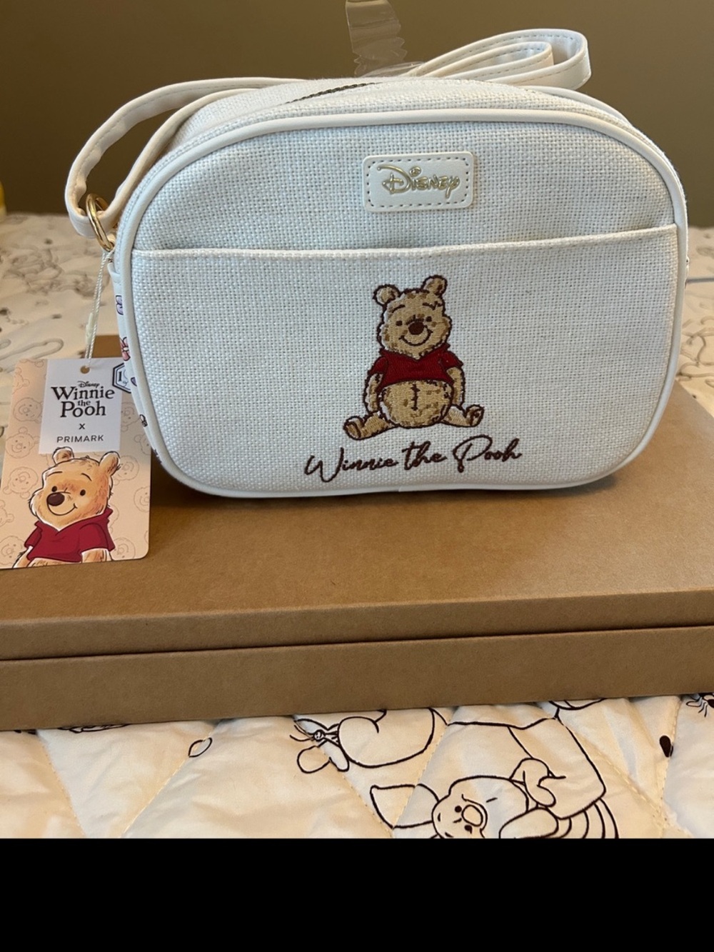 Winnie the Pooh Embroidery Crossbody Bag